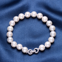 HENGSHENG 100% Natural Near Round Pearl Jewelry Bracelet, Customized 925 Sterling Silver 8-9mm 9-10mm Beads Jewelry Bracelet 2024 - buy cheap