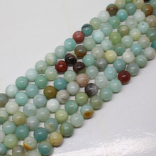 Mini. Order is $7! 8mm Natural Multicolor Amazonite Round Loose Beads 15" 2024 - buy cheap