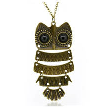 Korea Adorn Article Vintage Owl Pendants Necklace,Ancient the Owl Sweater Chain Jewelry N1177 N1176 2024 - buy cheap