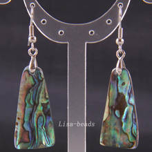 Free Shipping Women Jewelry Natural Blue New Zealand Abalone Shell Beads Dangle Earring 1Pair U263 2024 - buy cheap