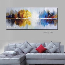 Quadro abstract painting 100% Handpainted Knife Oil Painting Artwork Picture Abstract art picture wall pictures for living room 2024 - buy cheap