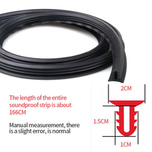 1,6 метров приборной панели автомобиля уплотнительные полосы лобовое стекло водонепроницаемый пылезащитный резиновый уплотнитель Авто звукоизоляция уплотнения 2024 - купить недорого