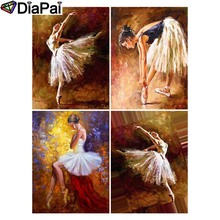 Diapai 100% quadrado completo/broca redonda 5d pintura diamante "dança beleza pintura a óleo" 3d bordado ponto cruz decoração da casa 2024 - compre barato