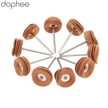 dophee 10Pcs Dremel Accessories Polishing Buffing Wheels for Rotary Tools 2.35mm Shank Jewellery Polishing Tools 22mm Leather 2024 - buy cheap