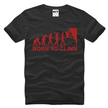 Born To Climb Evolution Creative Novelty Men's T-Shirt T Shirt Men 2016 New Short Sleeve O Neck Cotton Top Tee Camisetas Hombre 2024 - buy cheap