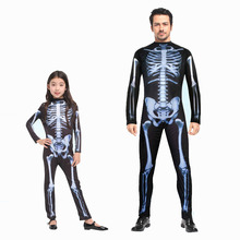 Halloween horror devil skull skeleton costumes for kids boys girls adult men children party cosplay fancy dress demon clothes 2024 - buy cheap