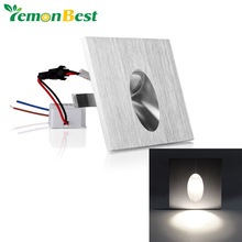 Lemonbest Modern Led Wall Lamp 1W Aluminum Body Recessed Wall Light for Porch Pathway Step Stair Light Cool/Warm White 110V 220V 2024 - buy cheap