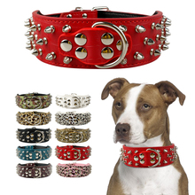 Pet Dog Collar Leather Collars for Pitbull Spiked Studded Dogs Collars for Medium Large Pets Pit Bull Dog 2024 - buy cheap