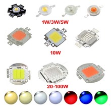 Chip LED de alta potencia, 1W, 3W, 5W, 10W, 20W, 30W, 50W, 100 W, COB, SMD, blanco, RGB, UV, espectro completo, 1, 3, 5, 10, 20, 30, 50, 100 W 2024 - compra barato