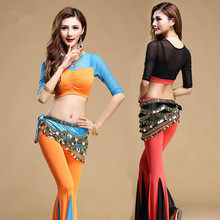New style belly dance set indian dance clothes bellydance costume 3pcs Top&Pants&Belt 4 colors 2024 - buy cheap