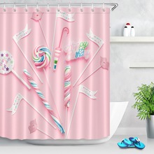 LB-cortina y alfombrilla de ducha para chica, juego de 12 ganchos, impermeable, poliéster, rosa, para decoración de bañera 2024 - compra barato