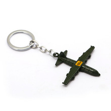 Game PUBG Playerunknown's Battlegrounds Keychain Keyrings Cosplay Props Alloy Transport plane Model PUBG Model plane 2024 - buy cheap