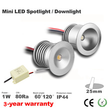 1W Mini Led Spot Downlight, AC85-277V Input Cabinet Lamp, 60D/120 Home Decoration Lighting,  25mm Cutout Recessed Spotlight 24pc 2024 - buy cheap