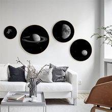 Star Moon Earth Nordic Canvas Painting Home Decor Wall Art Prints Posters Photography Black and White Picture for Living Room 2024 - buy cheap