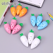 Creative Carrot Pencil Sharpener Cartoon Stationery Plastic Pencil Sharpeners Material Escolar for Kids Student School Gift 2024 - buy cheap