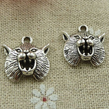 Abalorios de cabeza de Lobo de plata tibetano de 105 piezas 20x19mm #825 2024 - compra barato