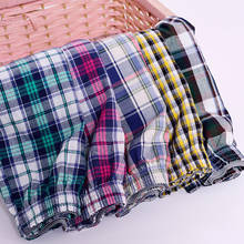 4 Pieces/Lot Wholesale Classic Plaid Men boxer Shorts mens trunks Cotton Cuecas Shorts boxers for male Radom Colors 2024 - buy cheap