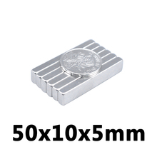 4pcs 50*10*5 Very Strong Neodymium Block Magnets 50x10x5 N35 Grade Powerful Magnet Permanent Magnet 50x10x5 mm 2024 - buy cheap