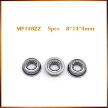 mf148zz 5pcs MF148ZZ  8x14x4mm ABEC-1 MF148 zz F618/8ZZ LF1480ZZ Flanged Flange Deep Groove Ball Bearings 2024 - buy cheap