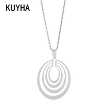 Hollow Style Four-layer Pendant&Neckalce Fashion Simple Geometric Metal Chain Necklaces For Women  Party Jewelry Present 2024 - buy cheap