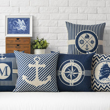 geometric striped Mediterranean Pillow Home decorative Pillows cushion lumbar Linen pillowcase sofa cushions 2024 - buy cheap