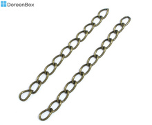 Doreen Box Lovely 100 Bronze Color Extension Chains/Tail Extender 50x3mm (B06363) 2024 - buy cheap
