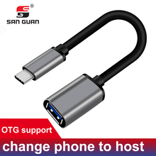 OTG Aluminum USB-C Cable Adapter Type C to USB 3.0 A Female OTG USB C Adapter for Samsung Xiaomi MacBook connect USB Disk 2024 - buy cheap