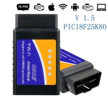 ELM327 OBD2 V1.5 Wifi 16 Pin eml 327 Scanner Diagnostic Tool Code Readers Scan Tools Auto pic18f25k80 Supports Android IOS 2024 - buy cheap