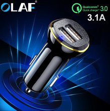 Olaf-cargador USB Dual para coche, adaptador rápido para teléfono móvil, iPhone, Samsung, 5V, 2.4A 2024 - compra barato