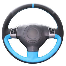 Top Leather Steering Wheel Hand-stitch on Wrap Cover For Suzuki SX4 Alto Swift 2024 - buy cheap