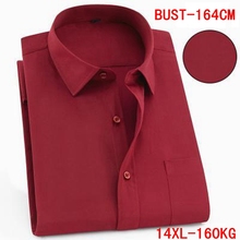 Camiseta Grande de manga corta para hombre, camisa roja con solapa cómoda para oficina y negocios, de talla grande 10XL, 11XL, 12XL, 13XL, 14XL, 8XL, 9XL 2024 - compra barato