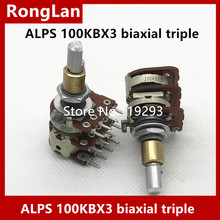 [SA] potenciómetro de los Alpes biaxial triple 100KBX3 B100KX3 2024 - compra barato