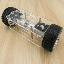 Acrylic Plate Car Chassis Frame Self-balancing Mini Two-drive 2 Wheels 2WD DIY Robot Kit 176*65mm Technology Invention Toys 2024 - buy cheap