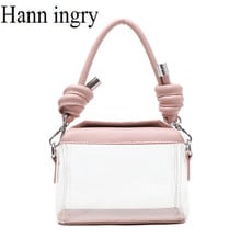 HANN INGRY Clear Transparent PVC Women Messenger Handbag Summer Beach Single Shoulder Square Pack Stereotype Vertical Bag H345D 2024 - buy cheap