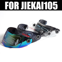 Lentes de máscara completa para casco de JIEKAI-105, visera para casco de motocicleta, negro/transparente/plateado/multicolor 2024 - compra barato