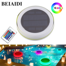 BEIAIDI Solar LED RGB Swimming Pool Light Garden Party Bar Decoration 16 Color IP68 Waterproof Pool Pond Fountain Floating Lamp 2024 - buy cheap
