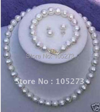 Encantador Collar de perlas de agua dulce, conjunto de joyería para pendientes, Color blanco, AA, 7-8MM, novedad, venta al por mayor, envío gratis 2024 - compra barato
