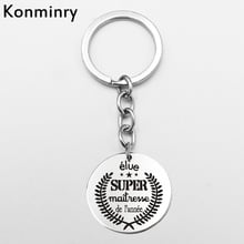 Konminry Art Drawing Thanks Teacher Long Key Chain Stainless Steel Super Maitre Keychain Round Shape Women Men Car Bag Jewelry 2024 - buy cheap