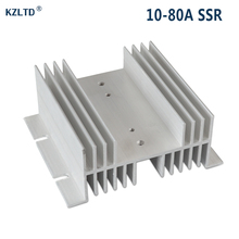 SSR Solid State Relay Aluminum Heat Sink 30A 40A Single Phase/Three Phase Silver Tone Heat Dissipation Radiator SR-WL 2024 - buy cheap