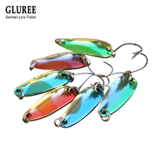 GLUREE 1Pcs 3g Metal Spoon Sequins Fishing Lures Hard Iron Paillette Fake Baits Single Hook Artificial Bait Tackle Multicolor 2024 - buy cheap