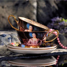 Xícara de café de cerâmica criativa, xícara de chá elegante, decoração para casa ou escritório 2024 - compre barato
