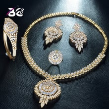 Be 8 Fashion Necklace Earring Jewelry Set Gold Color Cubic Zirconia Nigerian Women Wedding Jewelry Sets for Brides Jewelry S234 2024 - buy cheap