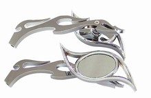 Brand new Flame Flame Custom Eye Chrome Motorcycle Mirrors For Yamaha Majesty XC 125 180 200 400 2024 - buy cheap