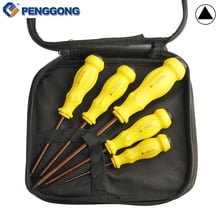 PENGGONG 5 Pçs/set Triângulo Chave De Fenda 2/2. 5/3/3.5/4mm Triângulo Conjunto de Bits de Aço S2 magnética Durável Ferramentas Manuais 2024 - compre barato