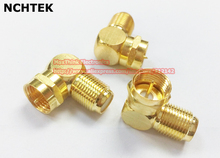 NCHTEK Right Angled F Type Male Plug to Female Jack RF Coaxial Connector Adapter/Free Shipping/10PCS 2024 - buy cheap