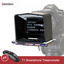 Смартфон Bestview T1, телесуфлер для Youtube, интервью, видео-подсказка, монитор для Canon, Nikon, Sony, цифровая зеркальная камера, фотостудия 2024 - купить недорого