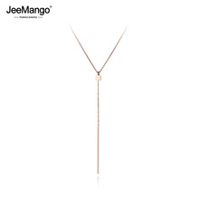 JeeMango Bohemia Stainless Steel Squares Strips Pendant Necklaces Jewelry Rose Gold Chain Choker Necklace For Women Girl JN19007 2024 - buy cheap