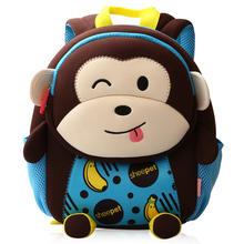 Mochila infantil macaco com desenho de animais, bolsa escolar para jardim de infância, presente para meninos e meninas, novo, 2021 2024 - compre barato