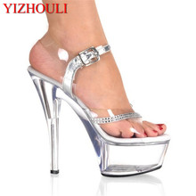 New arrival sexy platform thin high heels sandals women shoes 15 cm heel pumps Peep Toe Dance Shoes 2024 - buy cheap