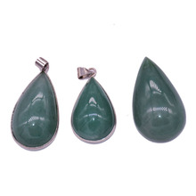 Colgante de cuarzo piedra preciosa para mujer, cristal Natural, 2020, Aventurina verde, gota de agua, accesorios 2024 - compra barato